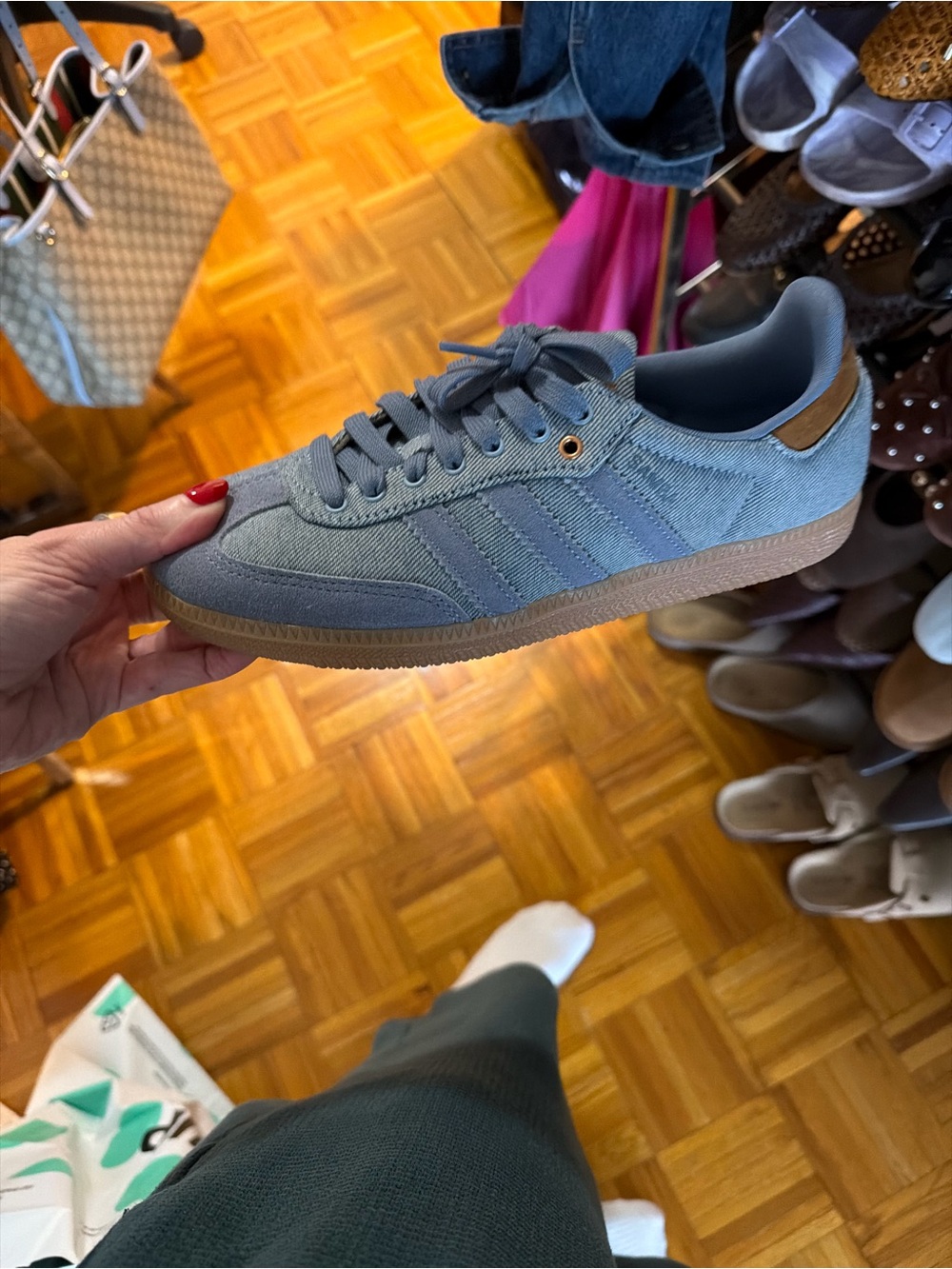 adidas Men’s Light Blue Low-Top Suede & Canvas Sneakers
